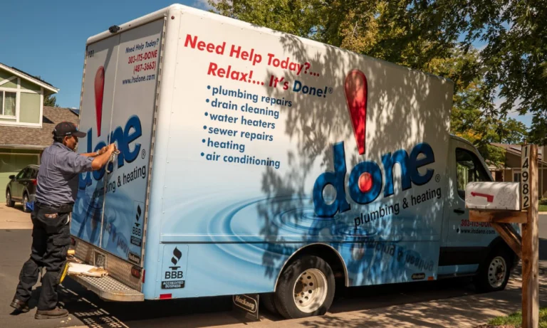 A Done technician accessing his box truck