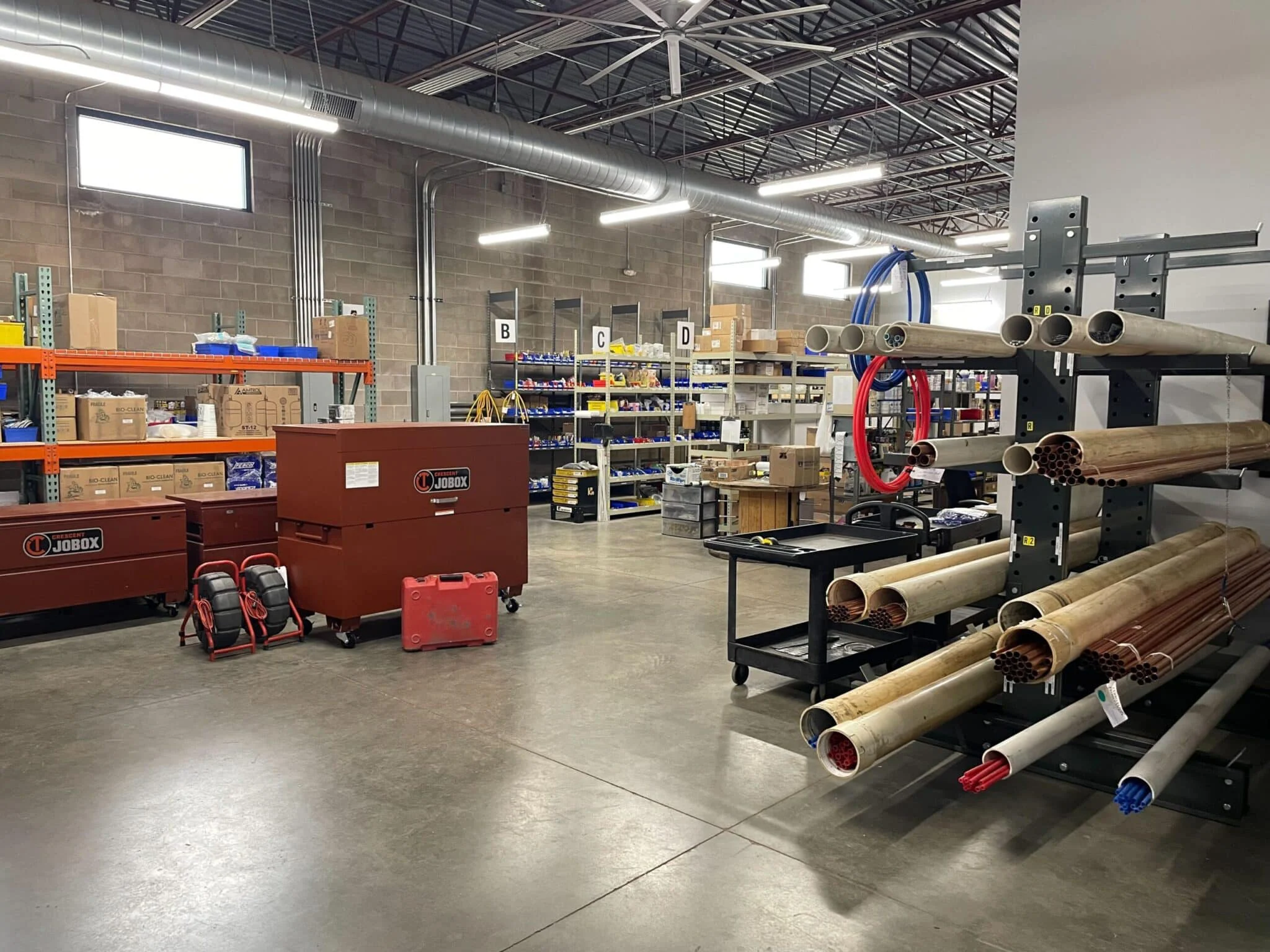 Done plumbing & heating's warehouse in Aurora, CO