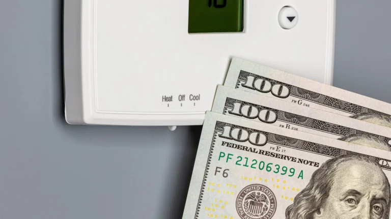 Thermostat and $100 bills