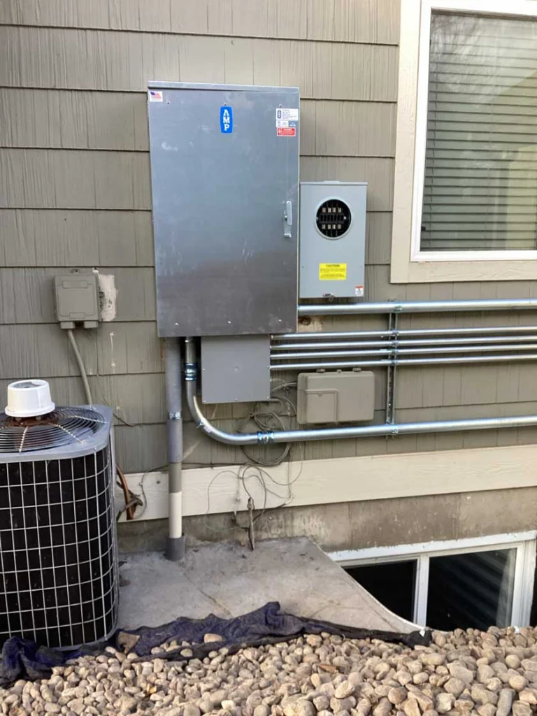 Newly installed electrical panel