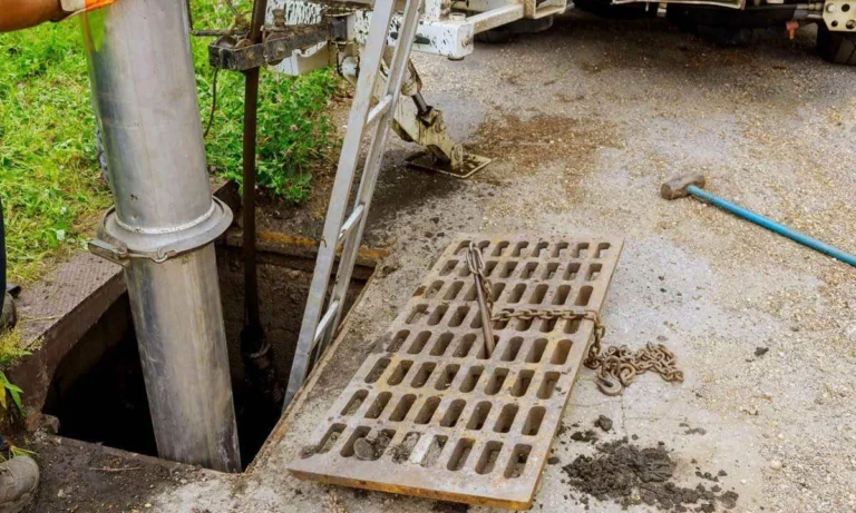 Accessing a sewer line through the yard drainage for trenchless pipe repairs