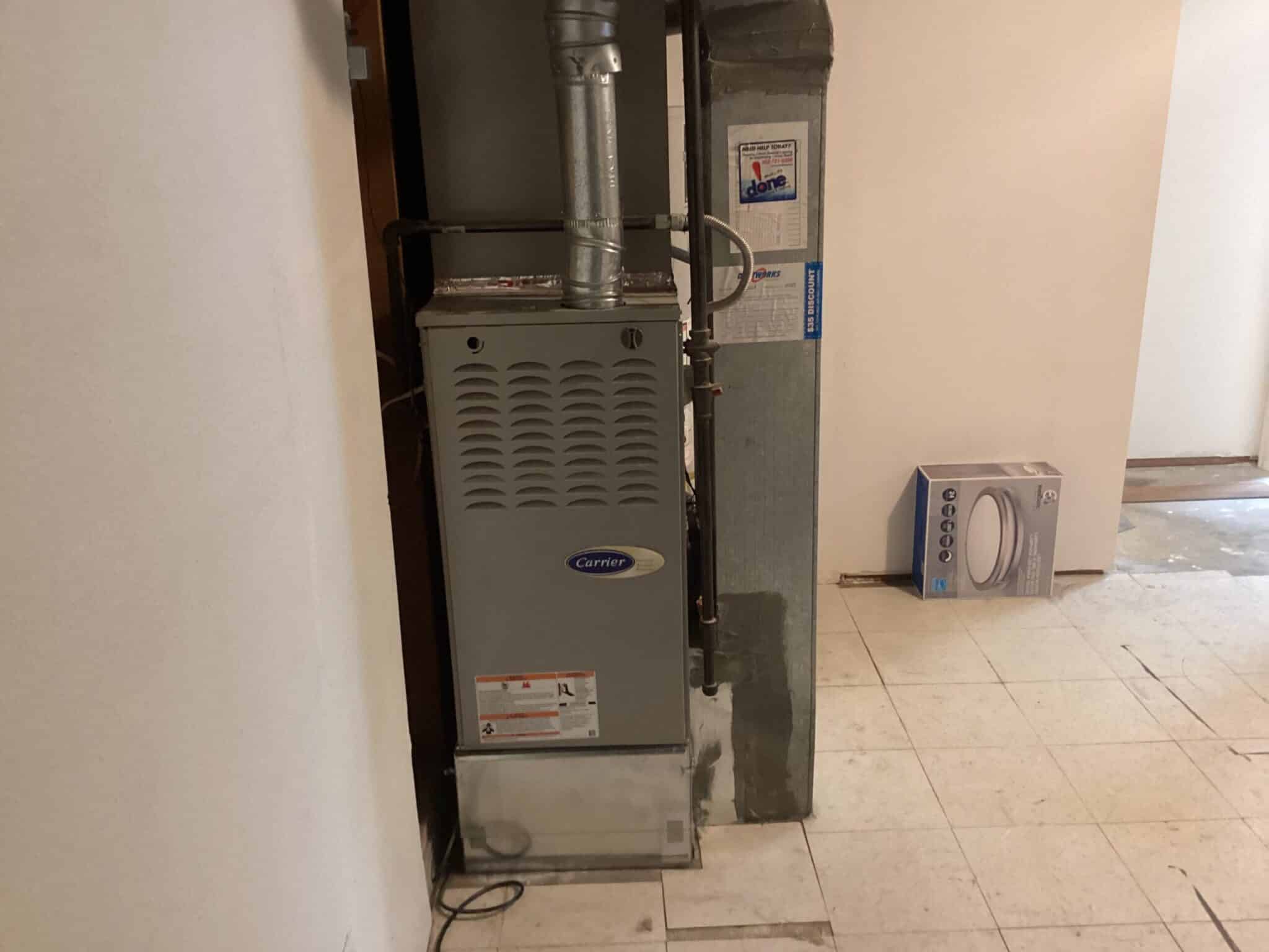 A Carrier furnace in an office