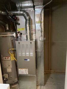 Carrier furnace and evaporator coil installed in Littleton home