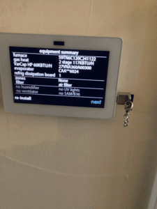 Smart thermostat installed for heat pump and furnace system Denver CO