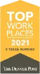 The Top Places to Work 2021 logo
